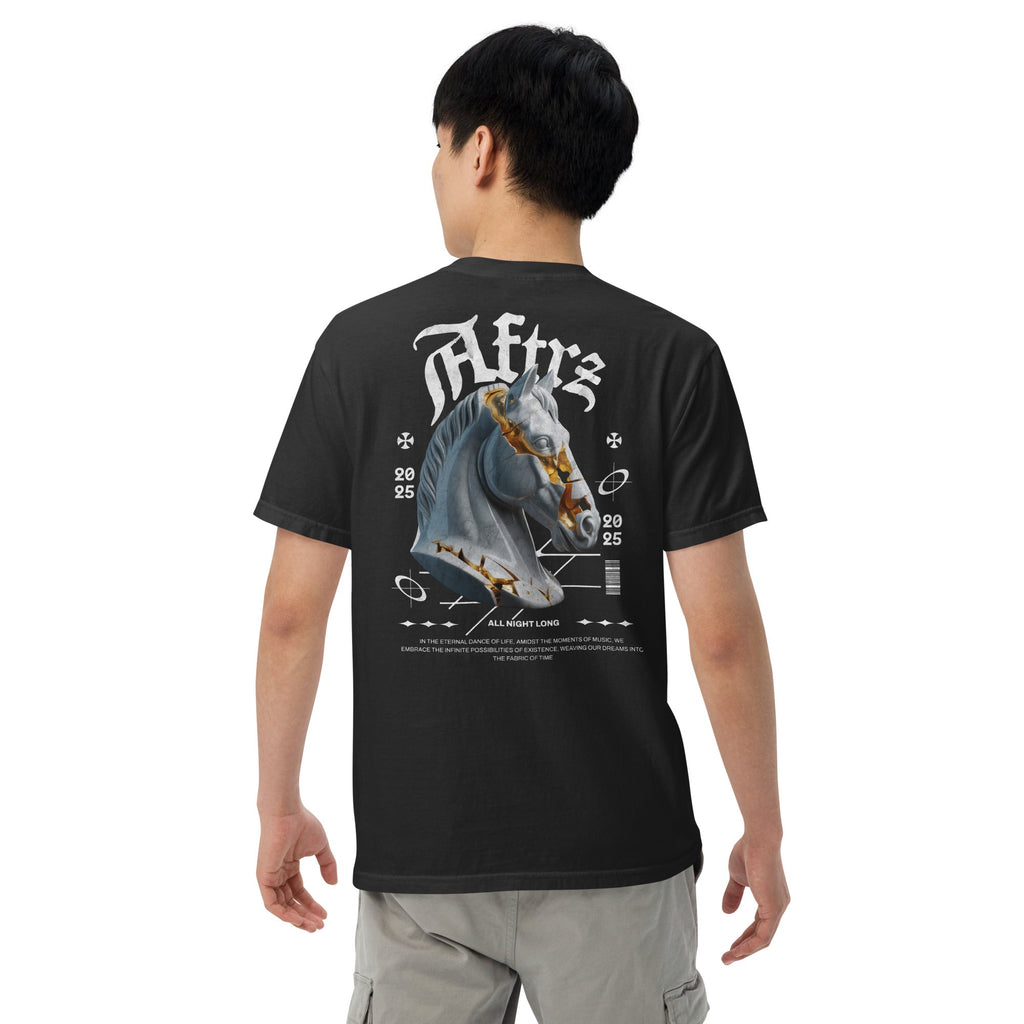 Camiseta de peso pesado Aftrz Horse All Night Long