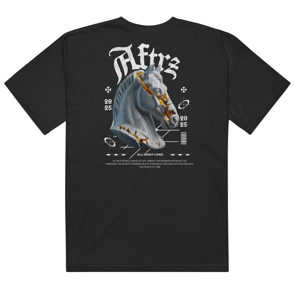 Camiseta de peso pesado Aftrz Horse All Night Long