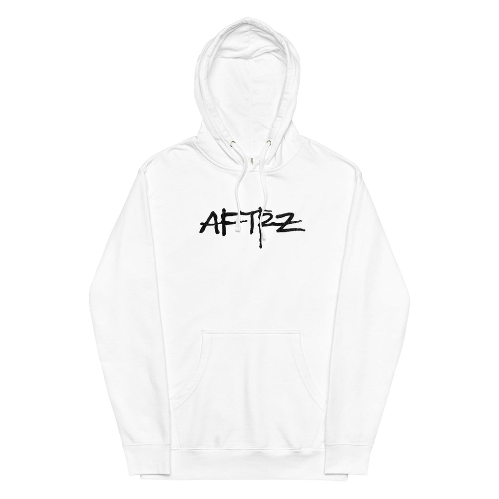 Sudadera con Capucha Aftrz Grunge Blanca y Negra de Peso Medio