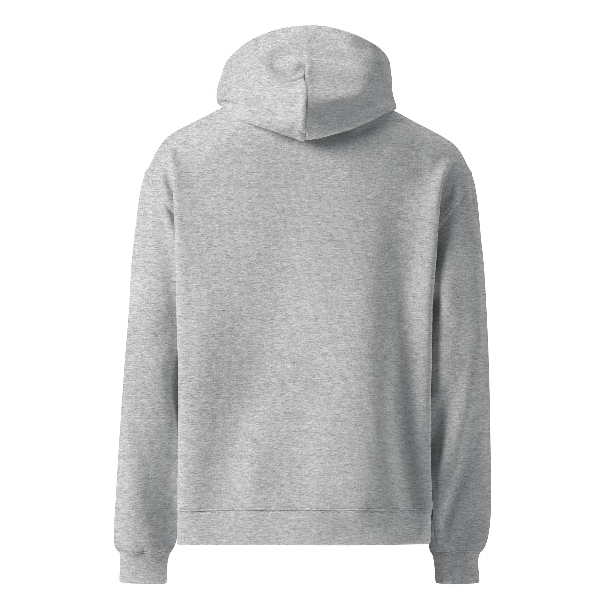 Sudadera con capucha oversize de hombro caído Aftrz Classics Premium - Gris jaspeado con logo rojo