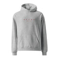 Sudadera con capucha oversize de hombro caído Aftrz Classics Premium - Gris jaspeado con logo rojo