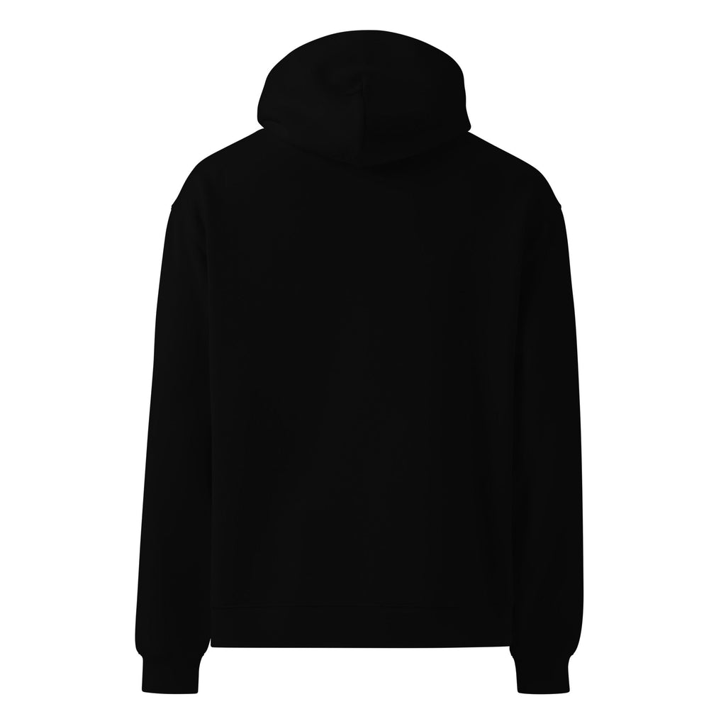 Sudadera Oversize Clásica Premium Aftrz con Hombro Caído - Negro con Logo Tan