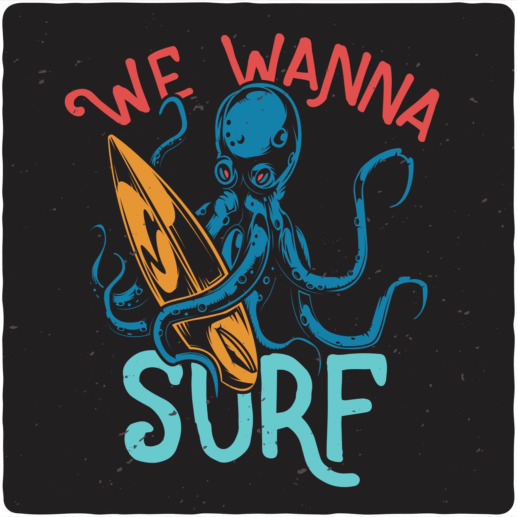 Camiseta gráfica de manga corta para hombre "We Wanna Surf" de viscosa de bambú/algodón orgánico