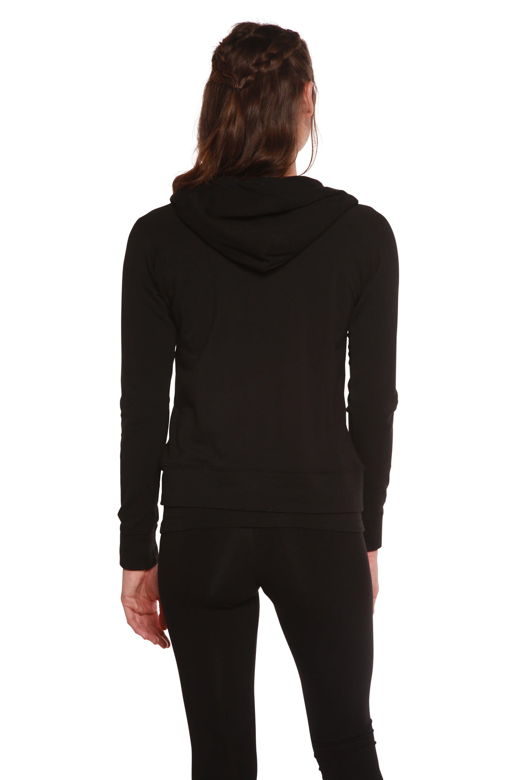 Sudadera con capucha y cremallera de felpa francesa de bambú para mujer