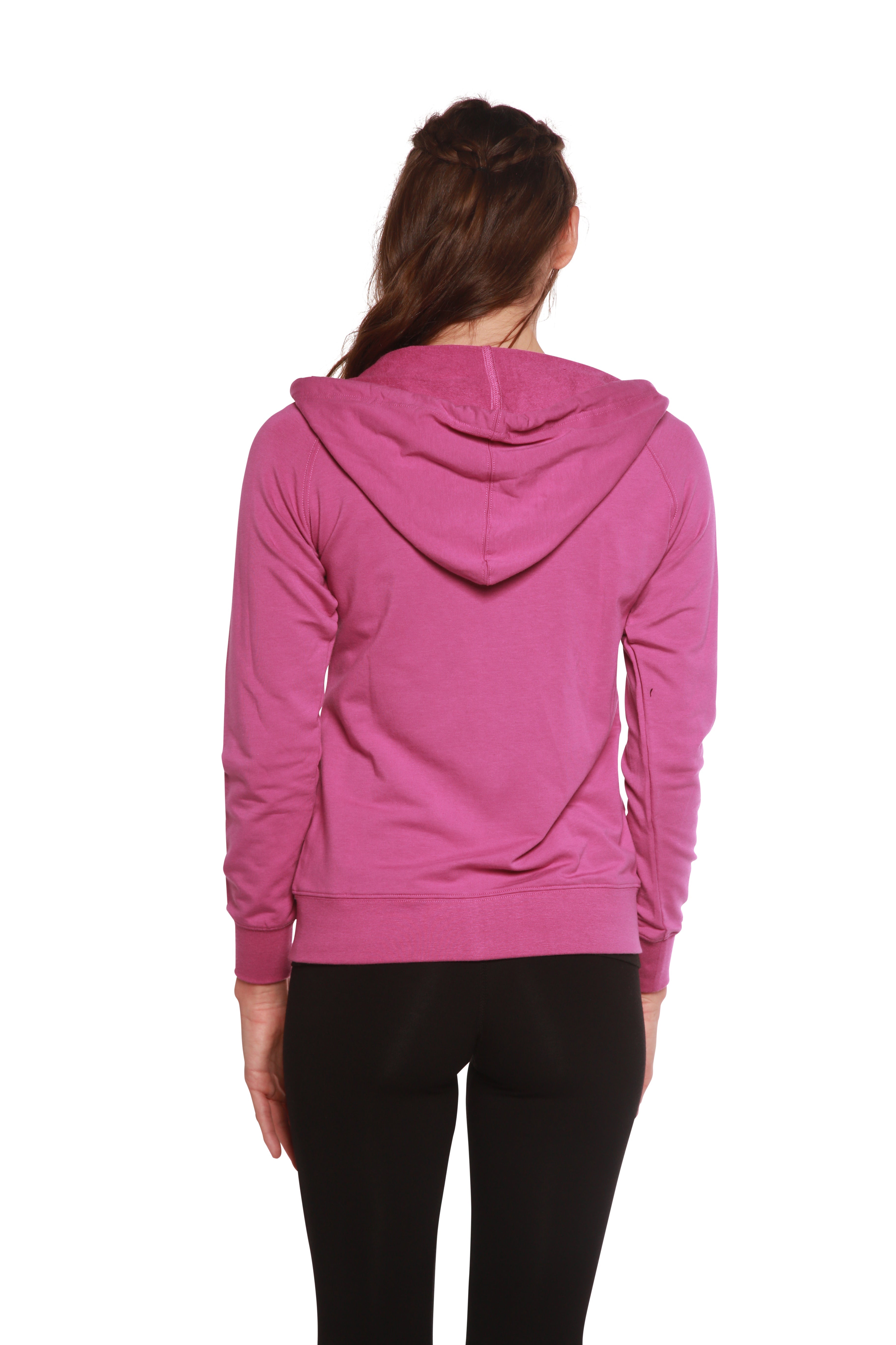 Sudadera con capucha y cremallera de felpa francesa de bambú para mujer