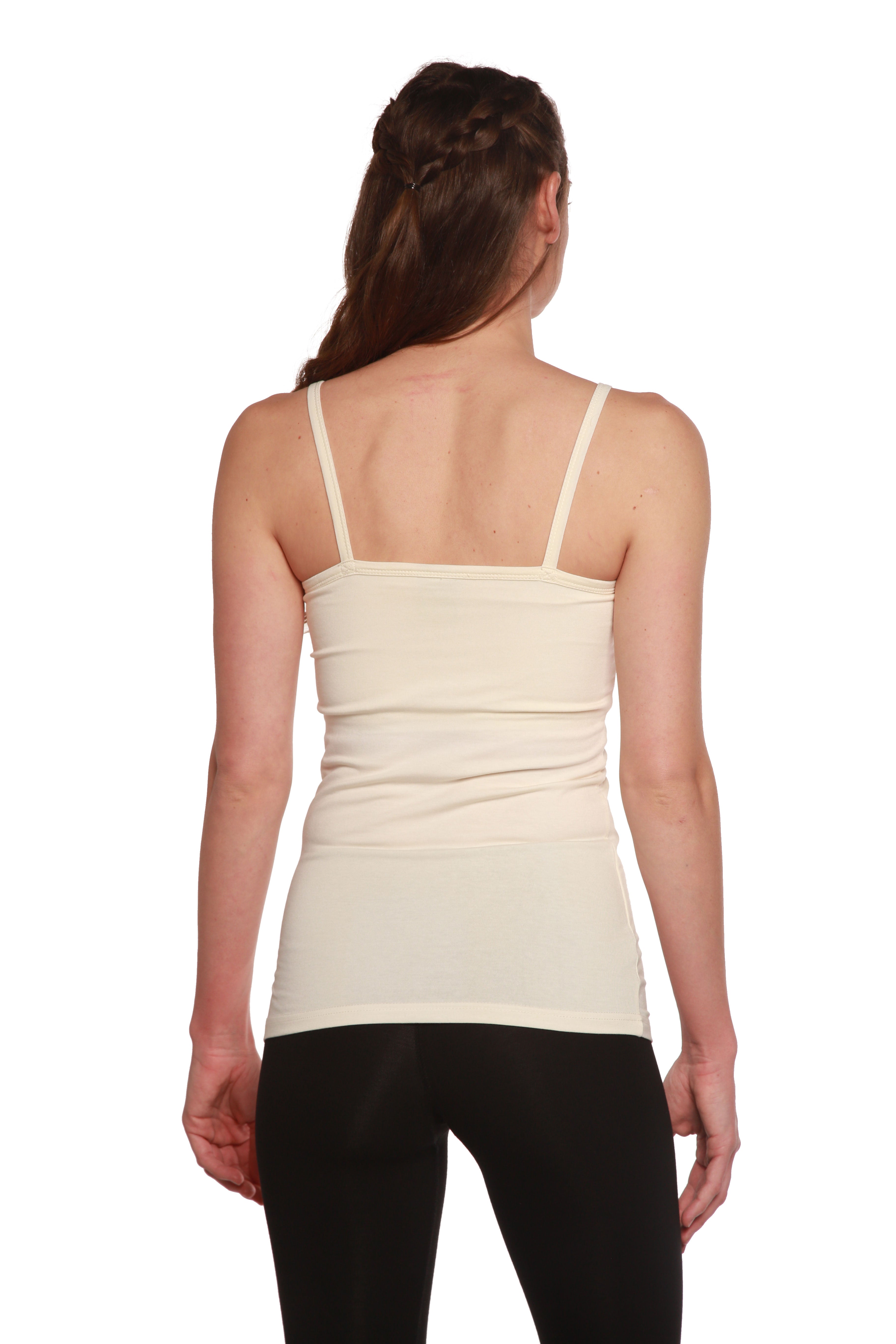 Liquidación Camisola de bambú/algodón para mujer con sujetador incorporado