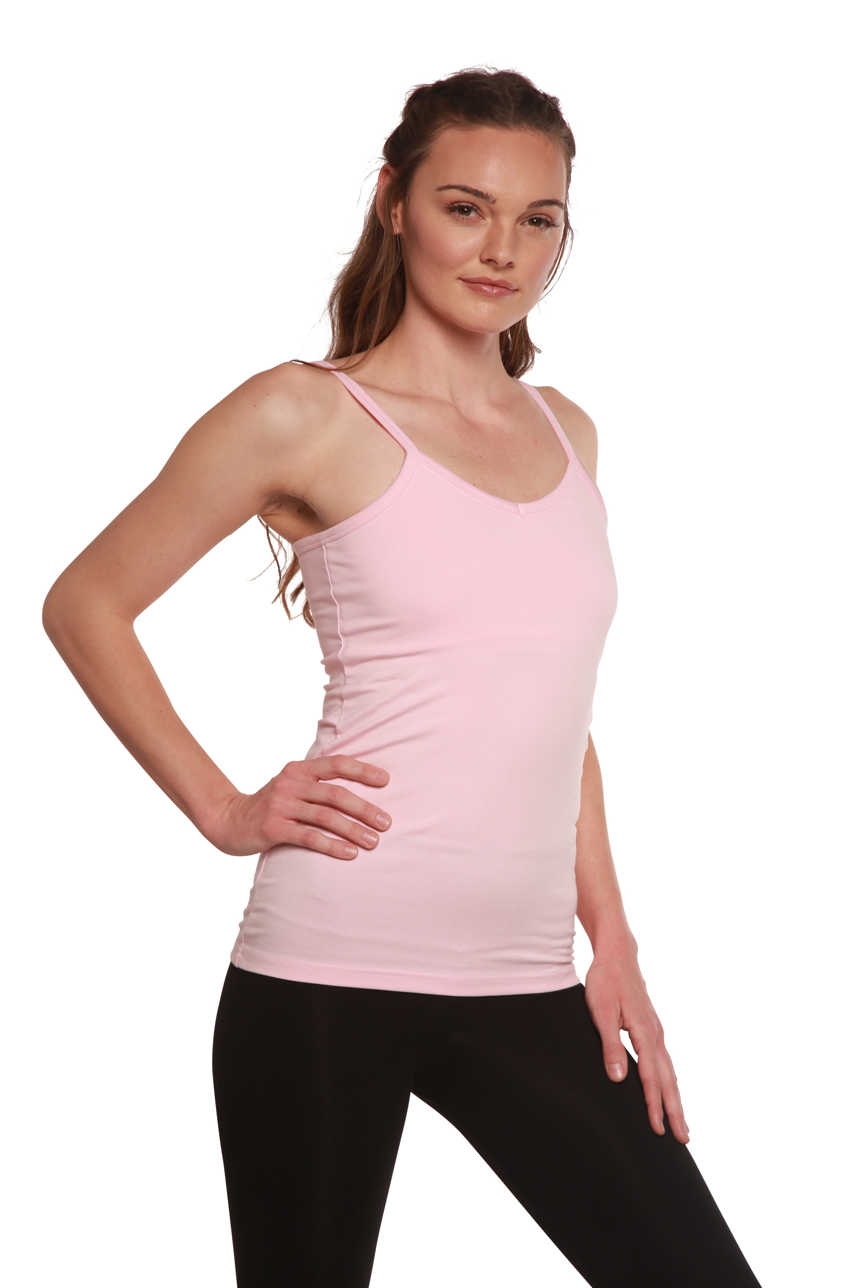 Liquidación Camisola de bambú/algodón para mujer con sujetador incorporado