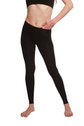 Liquidación Leggings largos de bambú/algodón negros para mujer