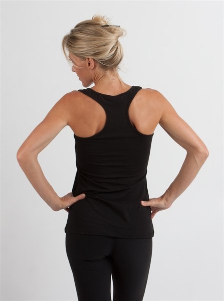 Liquidación Camiseta de tirantes estilo nadadora de bambú/algodón para mujer