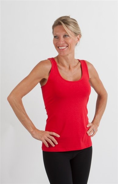 Liquidación Camiseta de tirantes estilo nadadora de bambú/algodón para mujer