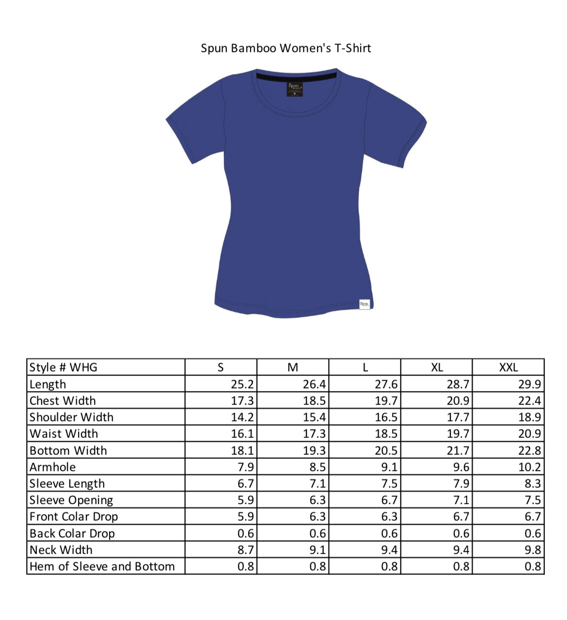 Camiseta de manga corta y cuello redondo de bambú/algodón para mujer