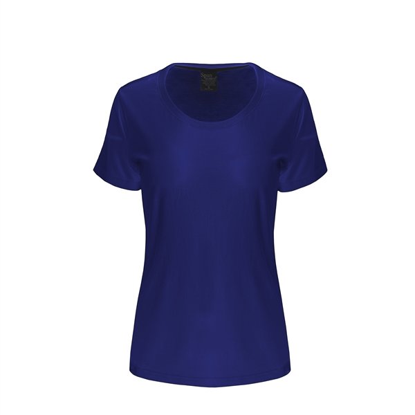 Camiseta de manga corta y cuello redondo de bambú/algodón para mujer